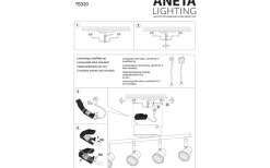 Avlånga Takspotlights|Takspot Med Minst 4 Lampor < Aneta Pluto Takspotlight 60cm LED 4x5W 3000K Vit