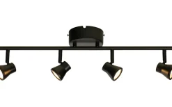 Avlånga Takspotlights|Takspot Med Minst 4 Lampor-Aneta Pluto Takspotlight 60cm LED 4x5W 3000K Svart