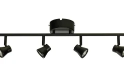 Avlånga Takspotlights|Takspot Med Minst 4 Lampor-Aneta Pluto Takspotlight 60cm LED 4x5W 3000K Svart