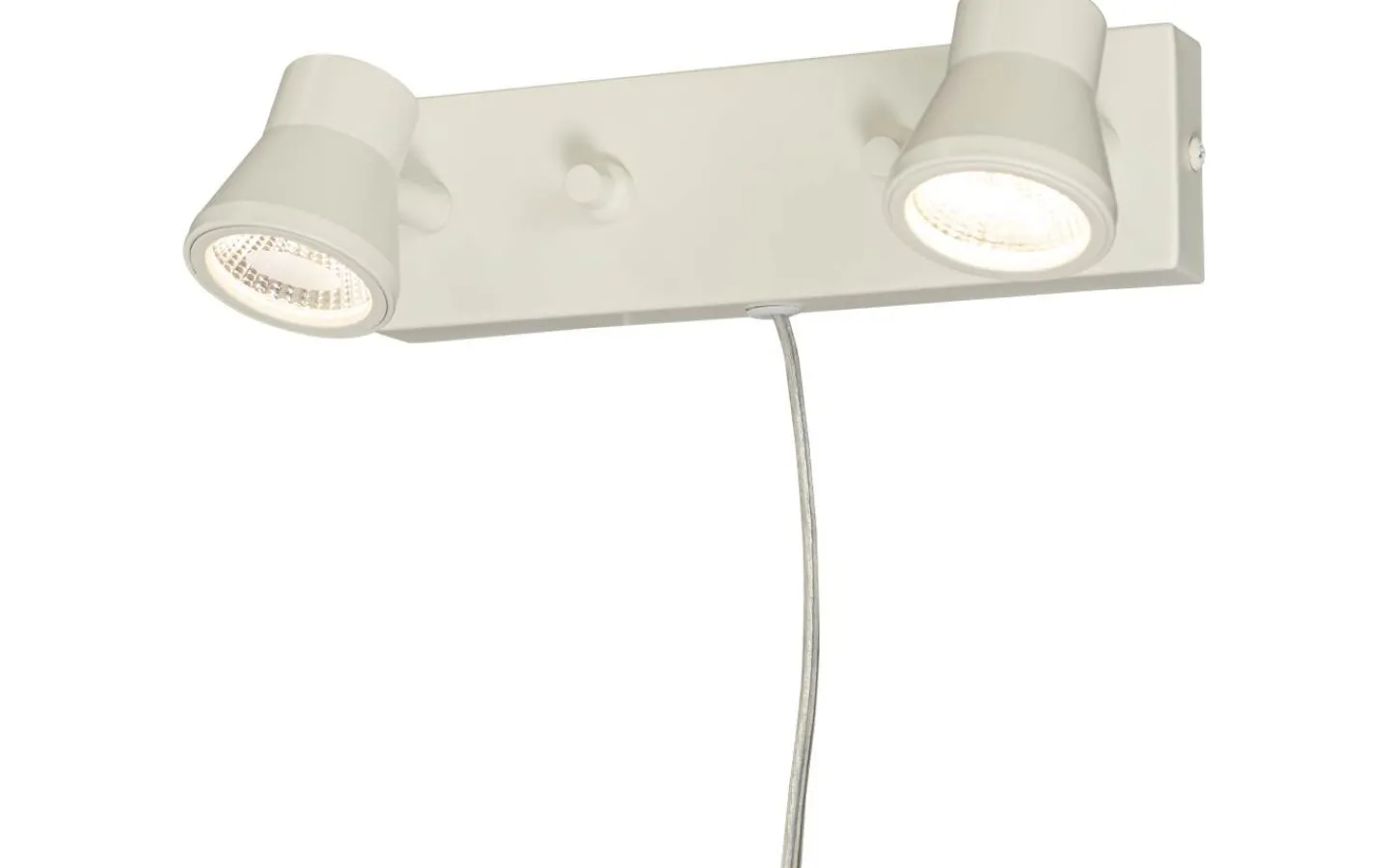 Läslampor < Aneta Pluto Vägglampa Dubbel LED 2x5W 3000K Vit