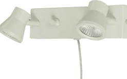 Läslampor < Aneta Pluto Vägglampa Dubbel LED 2x5W 3000K Vit