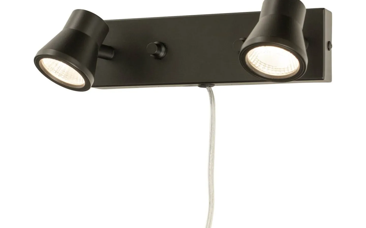 Läslampor-Aneta Pluto Vägglampa Dubbel LED 2x5W 3000K Svart