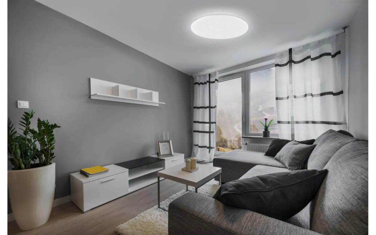 Plafonder < Eglo Pogliola Plafond 50cm LED 4000K 32,4W Kristall Vit