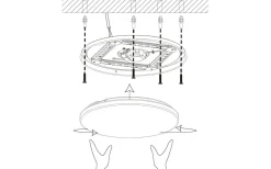 Plafonder < Eglo Pogliola Plafond 50cm LED 4000K 32,4W Kristall Vit