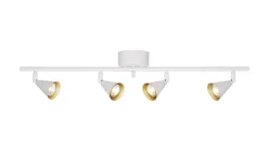 Avlånga Takspotlights|Takspot Med Minst 4 Lampor < Cottex Polaris Takspotlight 110cm 4L Vit/Guld