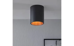Plafonder < Eglo Polasso Takspotlight Ø10cm LED 3000K 3,3W Svart/Koppar