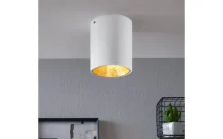 Plafonder < Eglo Polasso Takspotlight Ø10cm LED 3000K 3,3W Vit/Guld