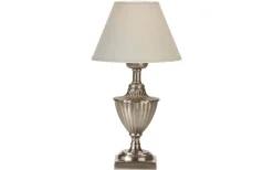 Bordslampor < PR Home Pollino Bordslampa 33cm Antiksilver/Offwhite