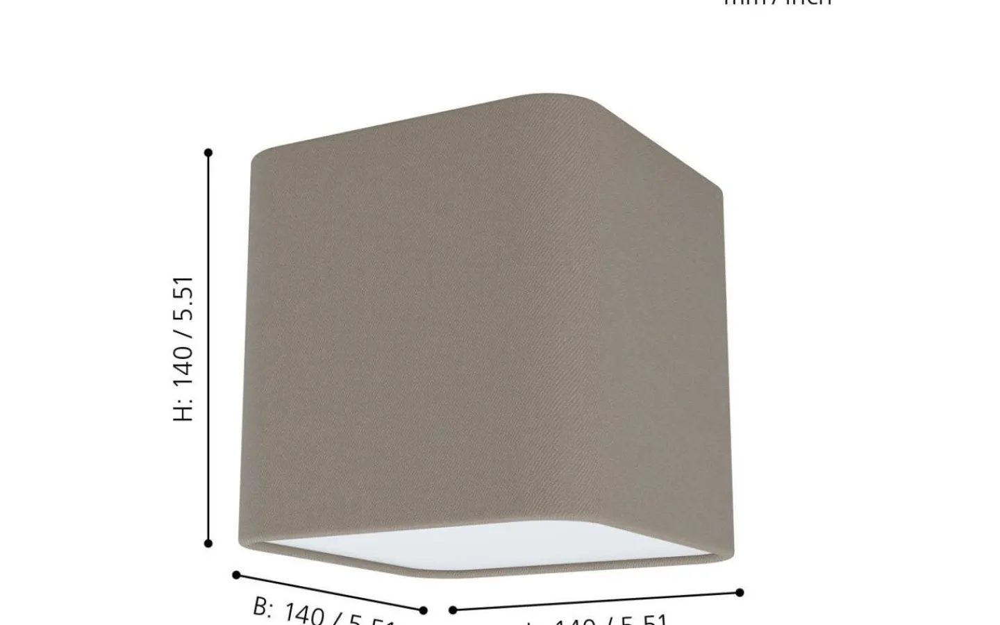 Plafonder-Eglo Posaderra Plafond 14cm Beige