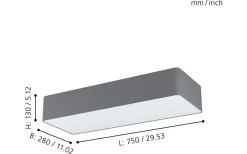 Plafonder < Eglo Posaderra Plafond 75cm Grå