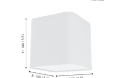 Plafonder-Eglo Posaderra Plafond 14cm Vit
