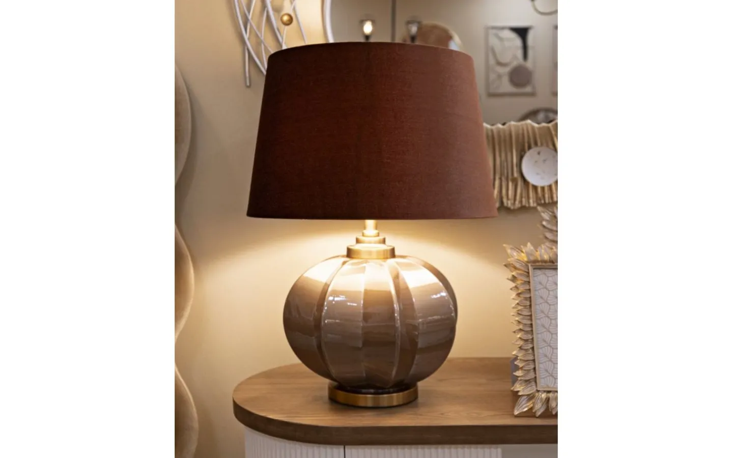 Bordslampor-Mauro Ferretti Prag Bordslampa 57cm Brun