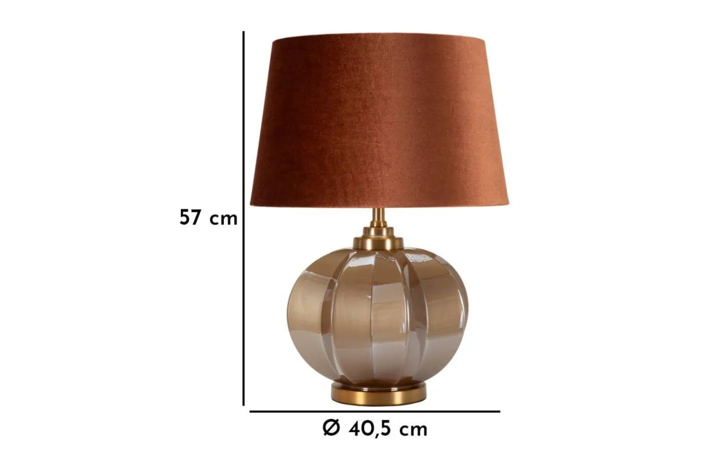 Bordslampor-Mauro Ferretti Prag Bordslampa 57cm Brun