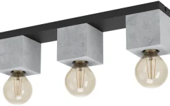 Plafonder < Eglo Prestwick Plafond 49cm Svart/Grå