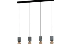 Avlånga Taklampor-Eglo Prestwick 3 Taklampa 93cm Grå