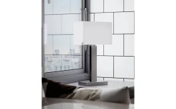 Sovrum|Vardagsrum-By Rydens Prime Bordslampa 47cm Satin/Vit