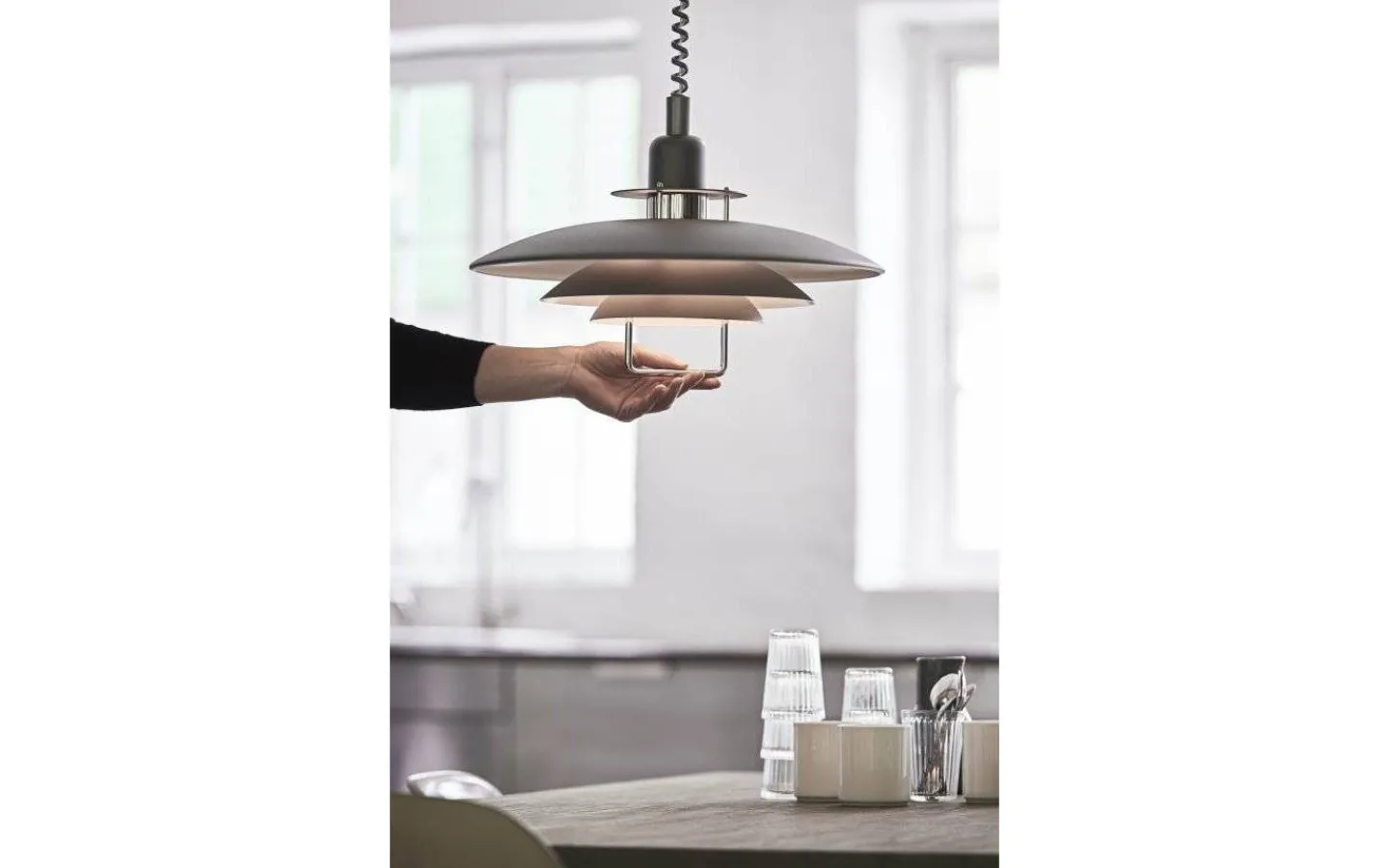 Kök & Matplats-Belid Primus II Hisslampa 43cm Grå