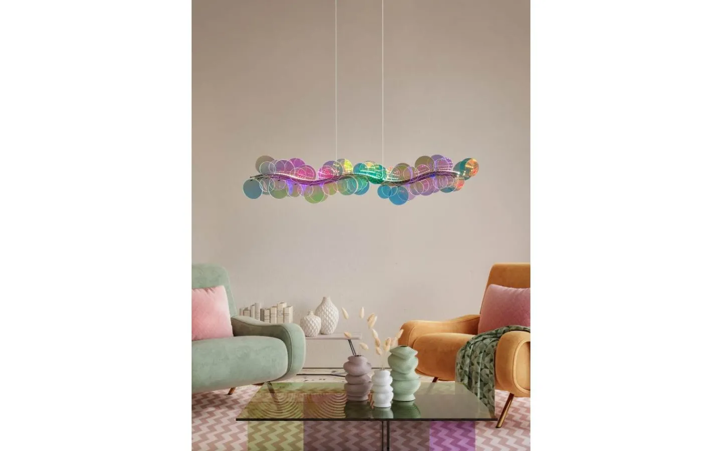 Avlånga Taklampor-Reality Pulse Taklampa LED i krom