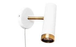 Sovrum|Läslampor < By Rydens Puls 1L Vägglampa Vit/Guld