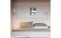 Sovrum|Läslampor < By Rydens Puls XL Vägglampa Vit/Guld