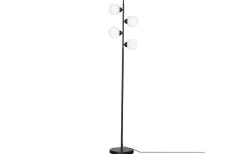 Golvlampor-By Rydens Punto Golvlampa 160cm Svart/Opal