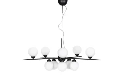 Stora Taklampor Ø50-69 Cm-By Rydens Punto Taklampa Ø100cm Svart/Opal