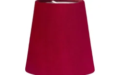Enfärgade Runda Lampskärmar-PR Home Queen Lampskärm Ø12cm Sammet Klarröd