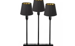 Enfärgade Runda Lampskärmar-PR Home Queen Mini Lampskärm Ø10cm Svart/Guld