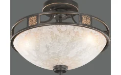 Plafonder-Trio Lighting Quinta Plafond 3xE27 rustik