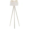 Golvlampor < Mauro Ferretti Quinto Golvlampa Fjäderställ 147cm Vit/Guld