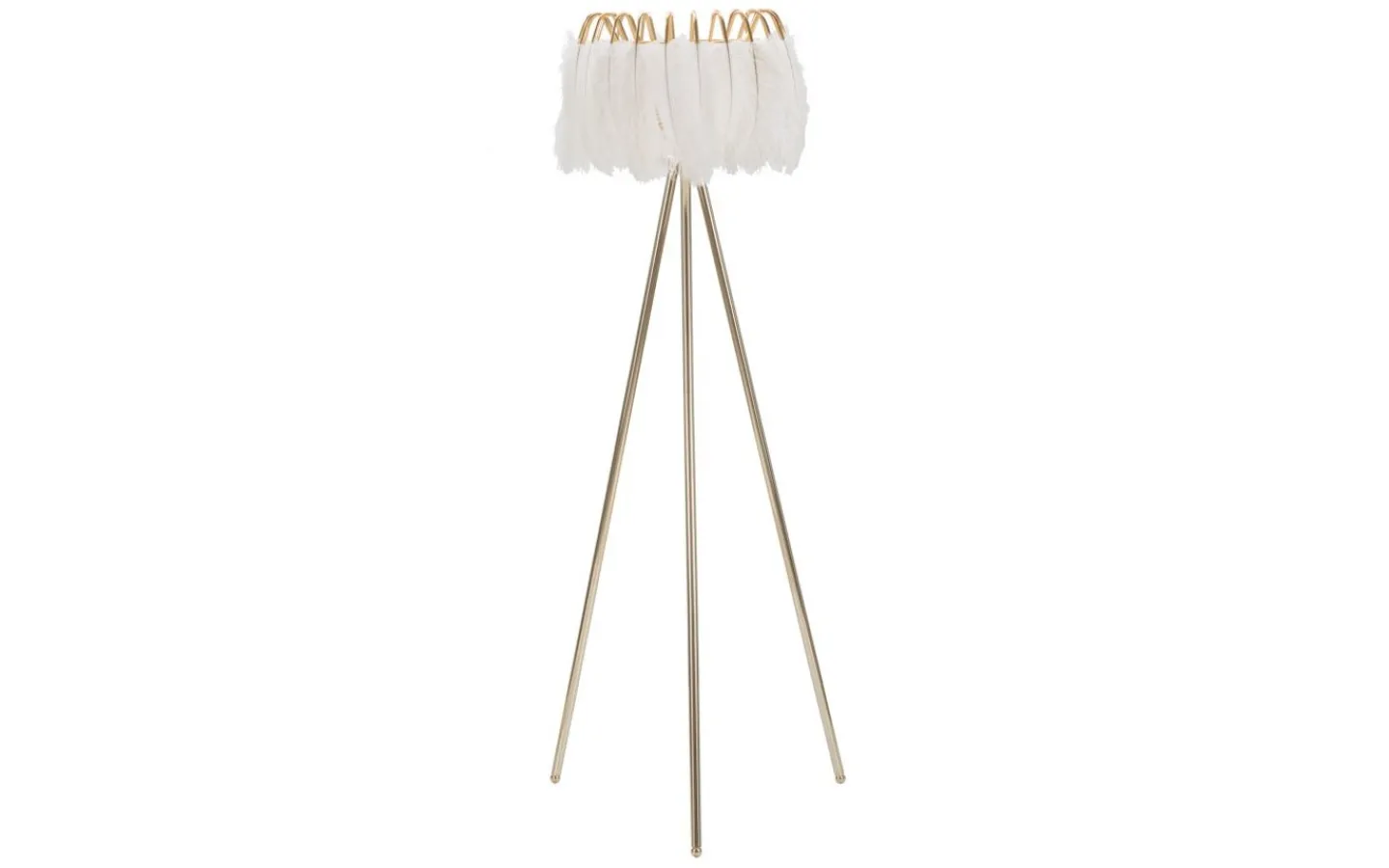 Golvlampor < Mauro Ferretti Quinto Golvlampa Fjäderställ 147cm Vit/Guld