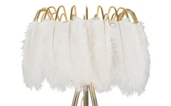 Golvlampor < Mauro Ferretti Quinto Golvlampa Fjäderställ 147cm Vit/Guld