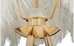 Golvlampor < Mauro Ferretti Quinto Golvlampa Fjäderställ 147cm Vit/Guld