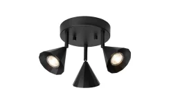 Runda Takspotlights|Takspot Med 3 Lampor-CO Bankeryd Rain 18 Takspotlight Svart