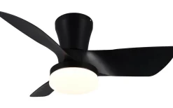 Takfläktar < Reality Randers Takfläkt 76cm LED mattsvart