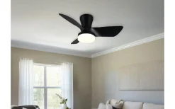 Takfläktar < Reality Randers Takfläkt 76cm LED mattsvart