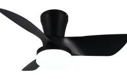 Takfläktar < Reality Randers Takfläkt 76cm LED mattsvart