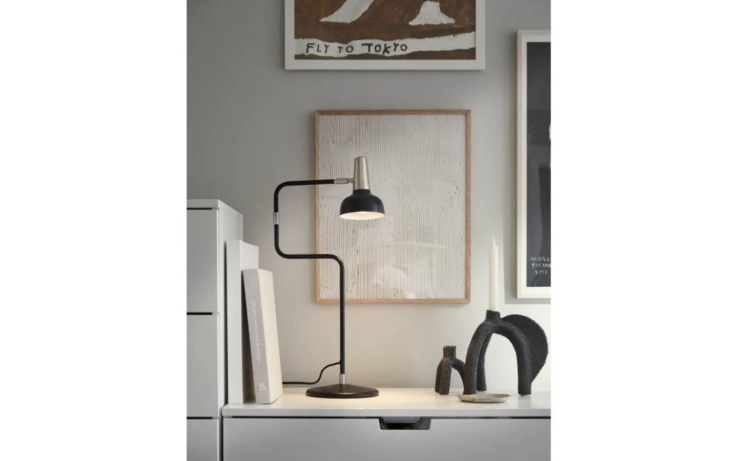Sovrum|Skrivbordslampor-CO Bankeryd Ray Bordslampa 57cm Svart/Mässing
