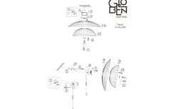 Hall & Trappa|Sovrum < Globen Lighting Ray Plafond/Vägglampa 60cm Vit