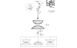 Sovrum|Vardagsrum-Globen Lighting Ray Taklampa Svart 45cm