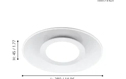 Plafonder < Eglo Reducta Plafond 38cm LED 3000K 19W Vit