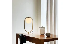 Bordslampor-Dyberg Larsen Reims Bordslampa 40cm Opal/Mässing