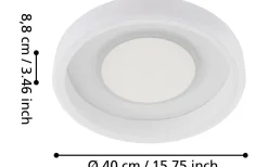 Plafonder < Eglo Remidos Plafond 40cm LED 4000K 19W Vit