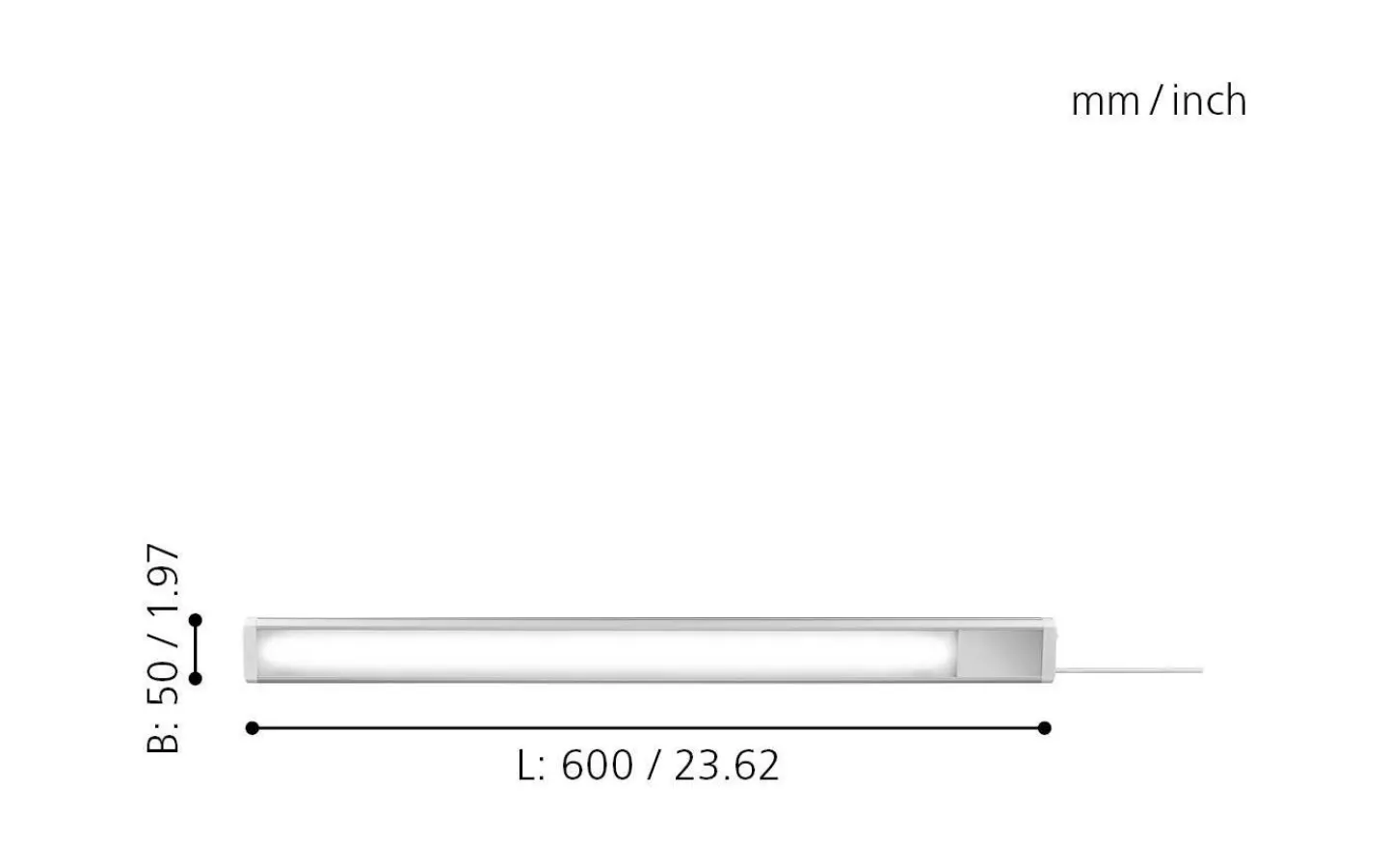 Bänkbelysning < Eglo Repilado Bänkbelysning 62cm LED 4000K 10W Vit