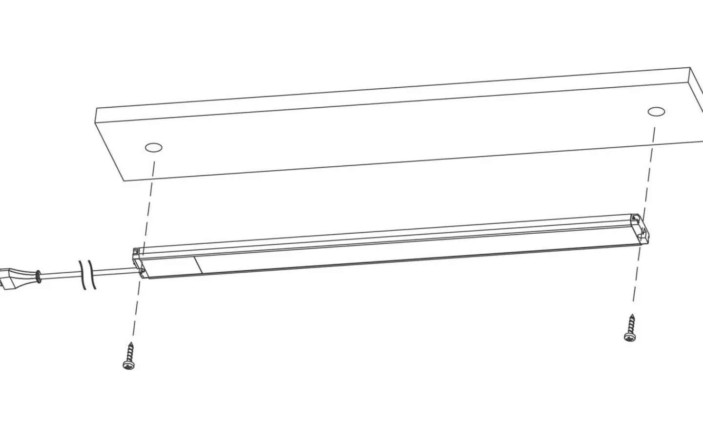 Bänkbelysning < Eglo Repilado Bänkbelysning 62cm LED 4000K 10W Vit
