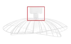 Takupphäng|Reservglas Och Reservdelar < Globen Lighting Reservdel Upphäng till Ray Plafond Vit