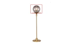Reservglas Och Reservdelar-Globen Lighting Reservglas Art Deco Bordslampa Mässing/Rök