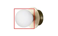 Reservglas Och Reservdelar < Globen Lighting Reservglas till 6941 Art Deco D13 Vit mässing skruv