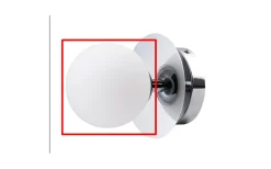 Reservglas Och Reservdelar < Globen Lighting Reservglas till 6941 Art Deco D13 Vit/krom