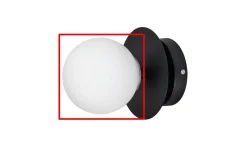 Reservglas Och Reservdelar < Globen Lighting Reservglas till 6941 Art Deco D13 Vit Svart skruv